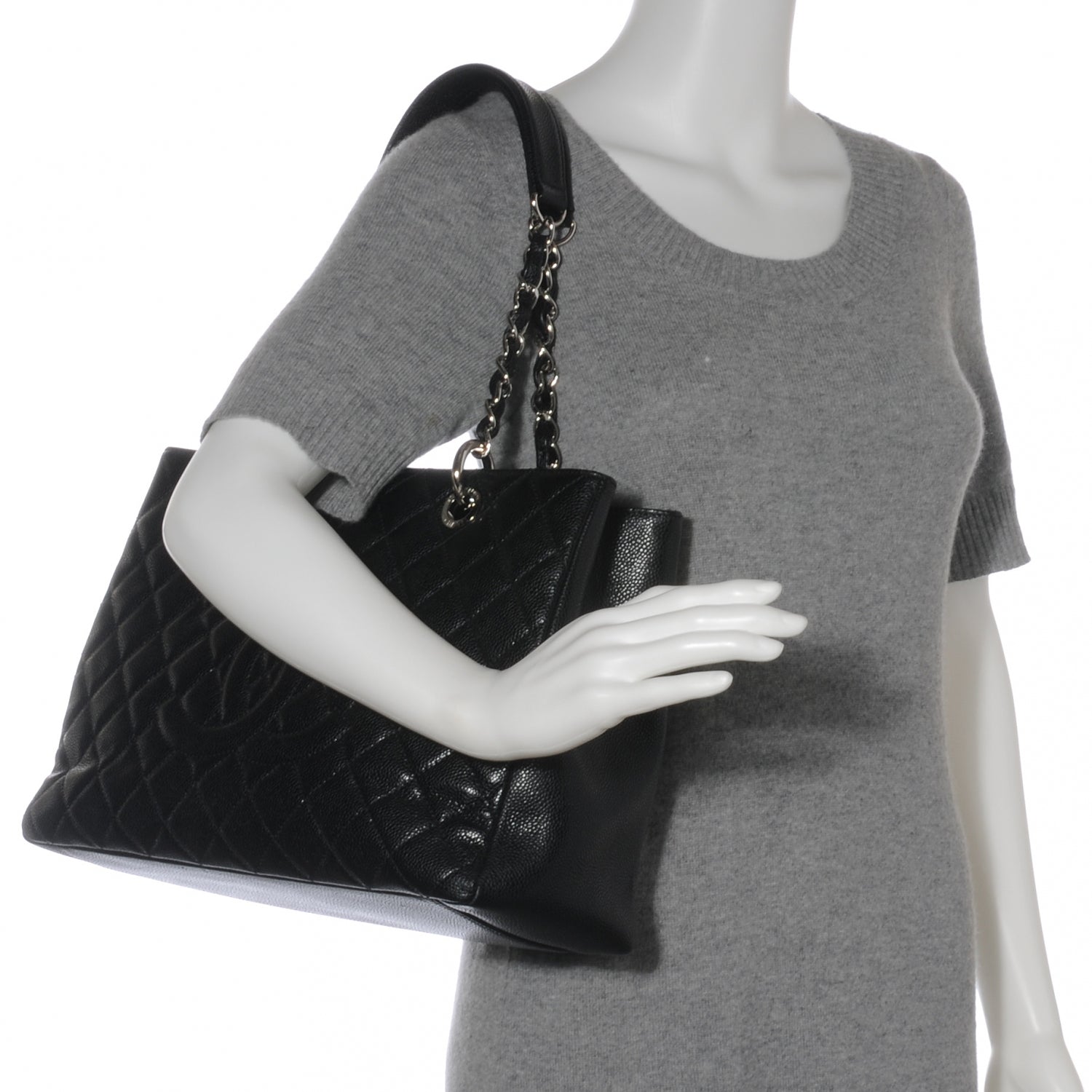 Chanel Caviar Grand Shopping Tote GST Black 2 of 7