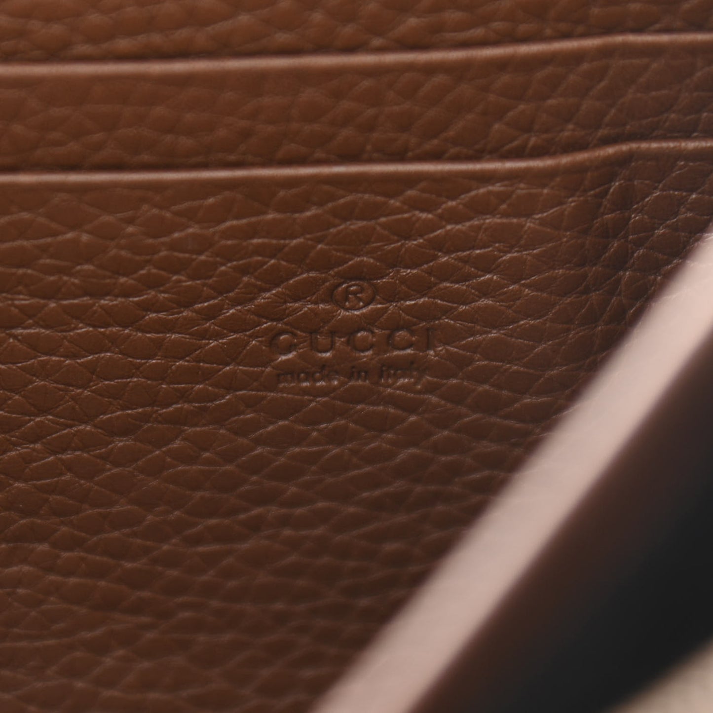 Cellarius Calfskin GG Marmont Chain Wallet Nut Brown