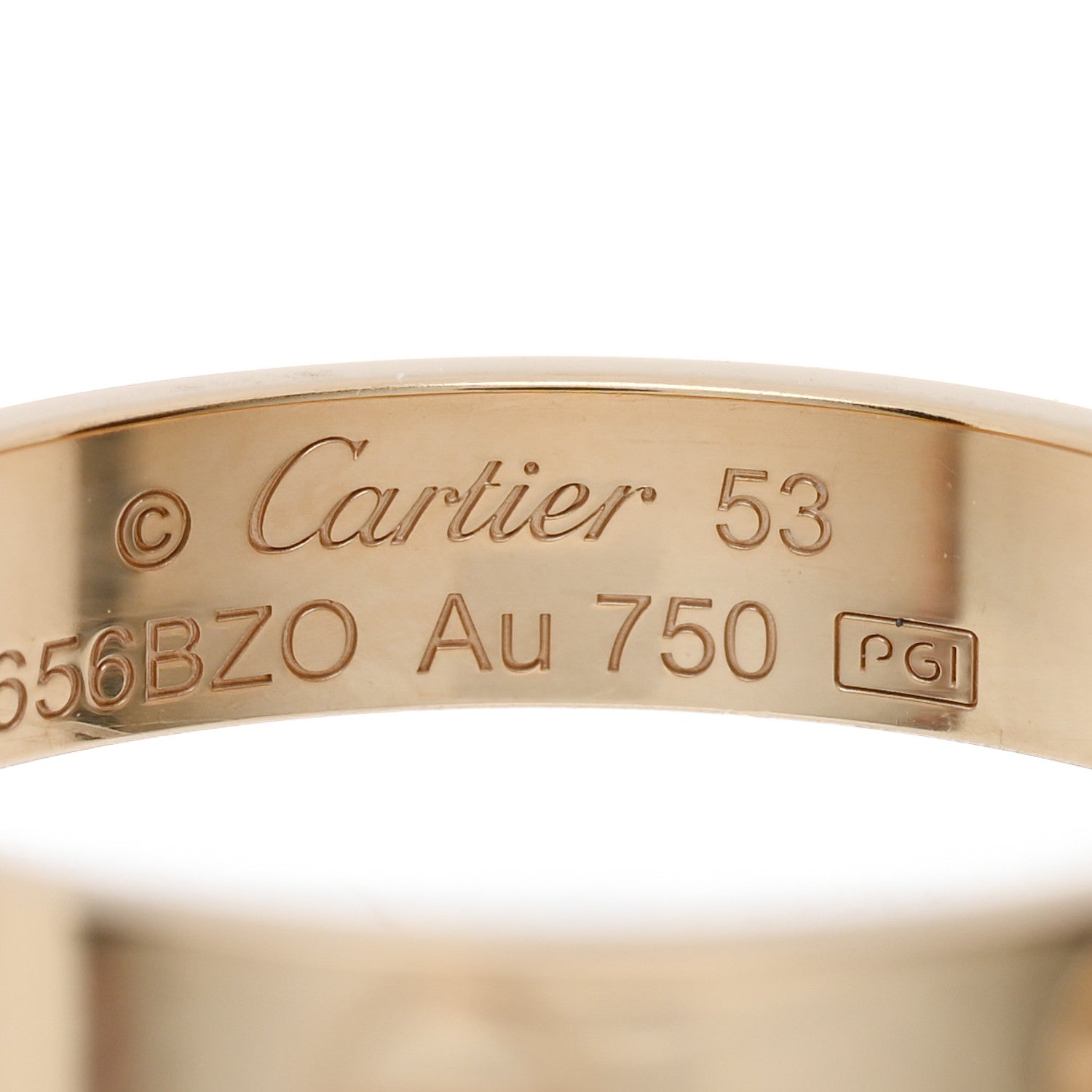 Cartier 18K Yellow Gold 3.5mm LOVE Wedding Band Ring 53 6.5 4 of 4