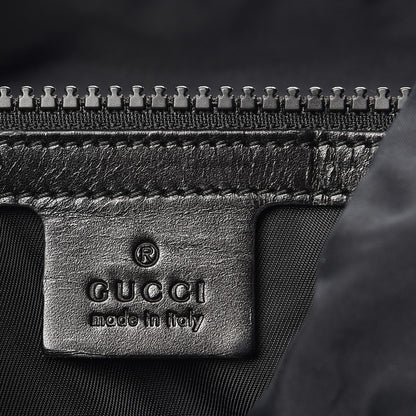 Gucci Techno Canvas Web L'Aveugle Par Amour Embroidered Double Buckle Backpack Black 7 of 8