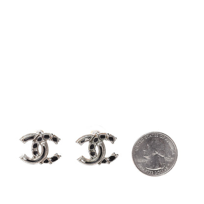 Chanel Enamel CC Earrings Black 2 of 7
