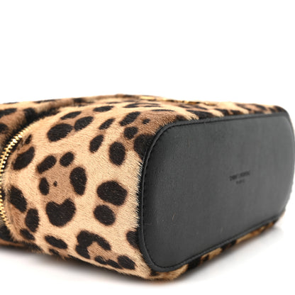 Saint Laurent Pony Hair Leopard Print Mini Gaby Vanity Case Brown Black 8 of 9