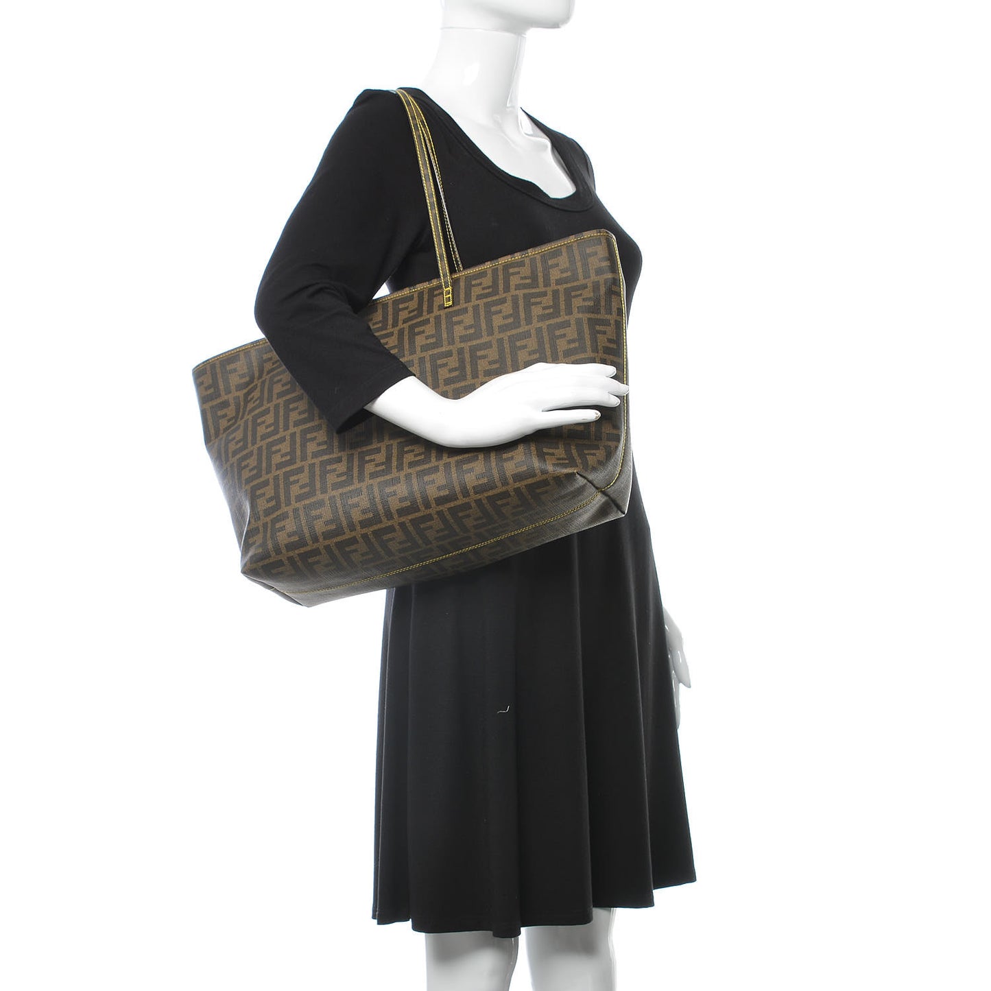 Zucca Spalmati Medium Roll Tote Tobacco Giallo