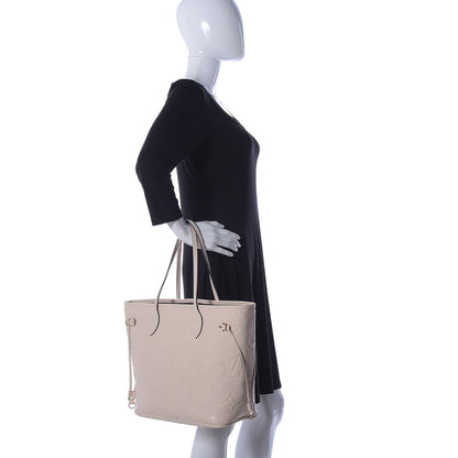 Louis Vuitton Empreinte Monogram Giant Neverfull MM Cream 2 of 8