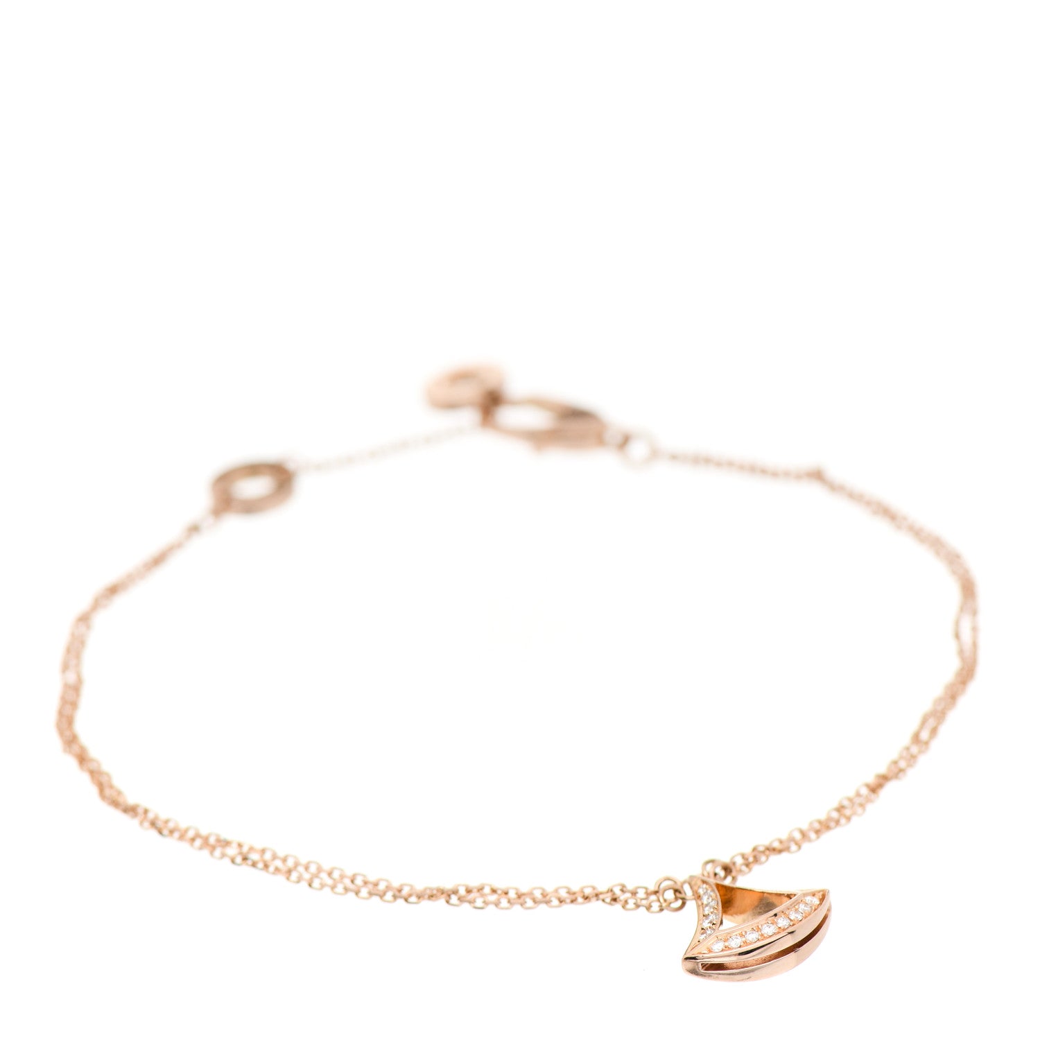 Bulgari 18K Rose Gold Diamond Divas' Dream Openwork Bracelet SM 1 of 5