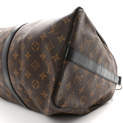 Louis Vuitton Monogram Macassar Keepall Bandouliere 45 8 of 9