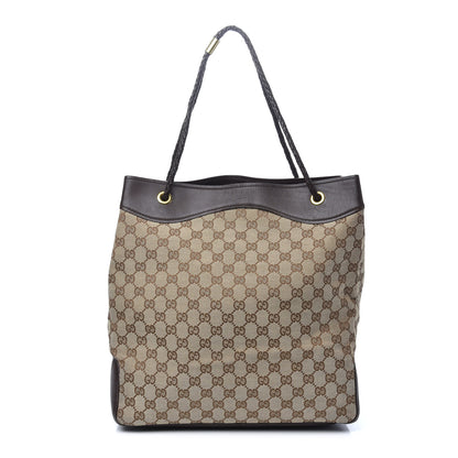 Gucci Monogram Braided Tote Dark Brown 1 of 9