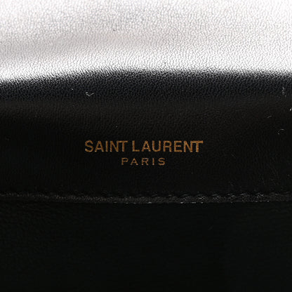 Saint Laurent Patent Calfskin Matelasse Monogram Medium Vicky Chain Bag Black 6 of 11