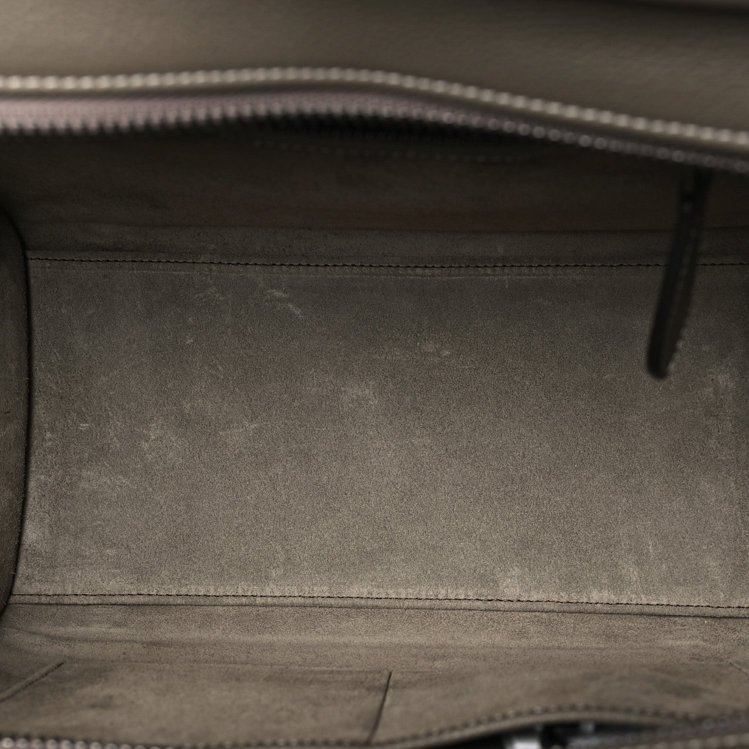 Celine Drummed Calfskin Micro Luggage Souris 5 of 11