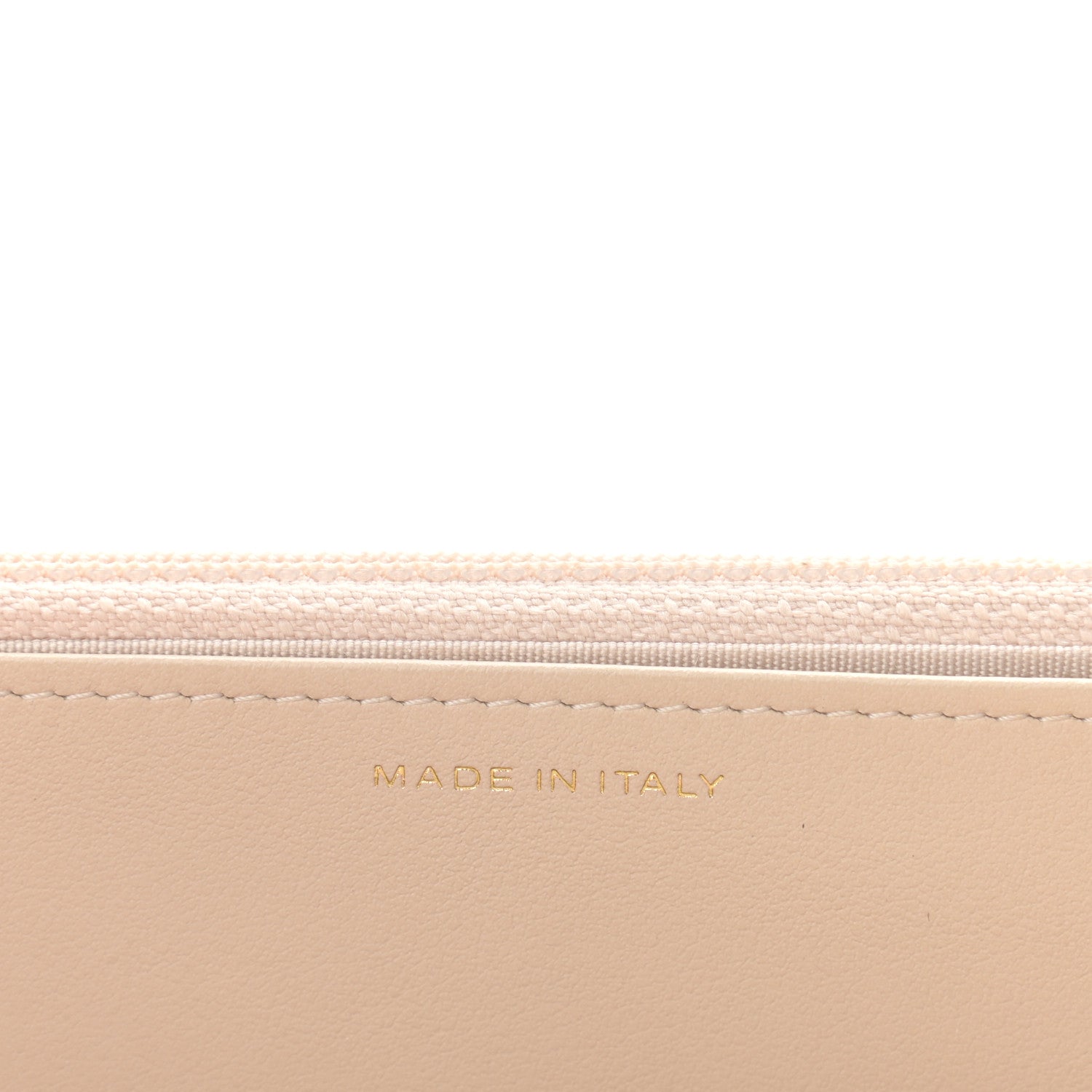 Chanel Lambskin Quilted Chain Around Wallet On Chain WOC Beige 7 of 12