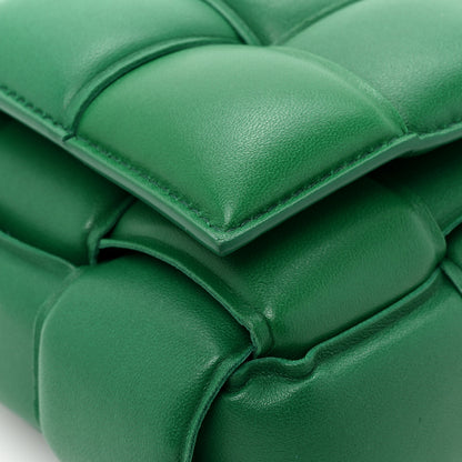 Bottega Veneta Lambskin Maxi Intreccio Padded Chain Cassette Crossbody Bag Racing Green 9 of 12