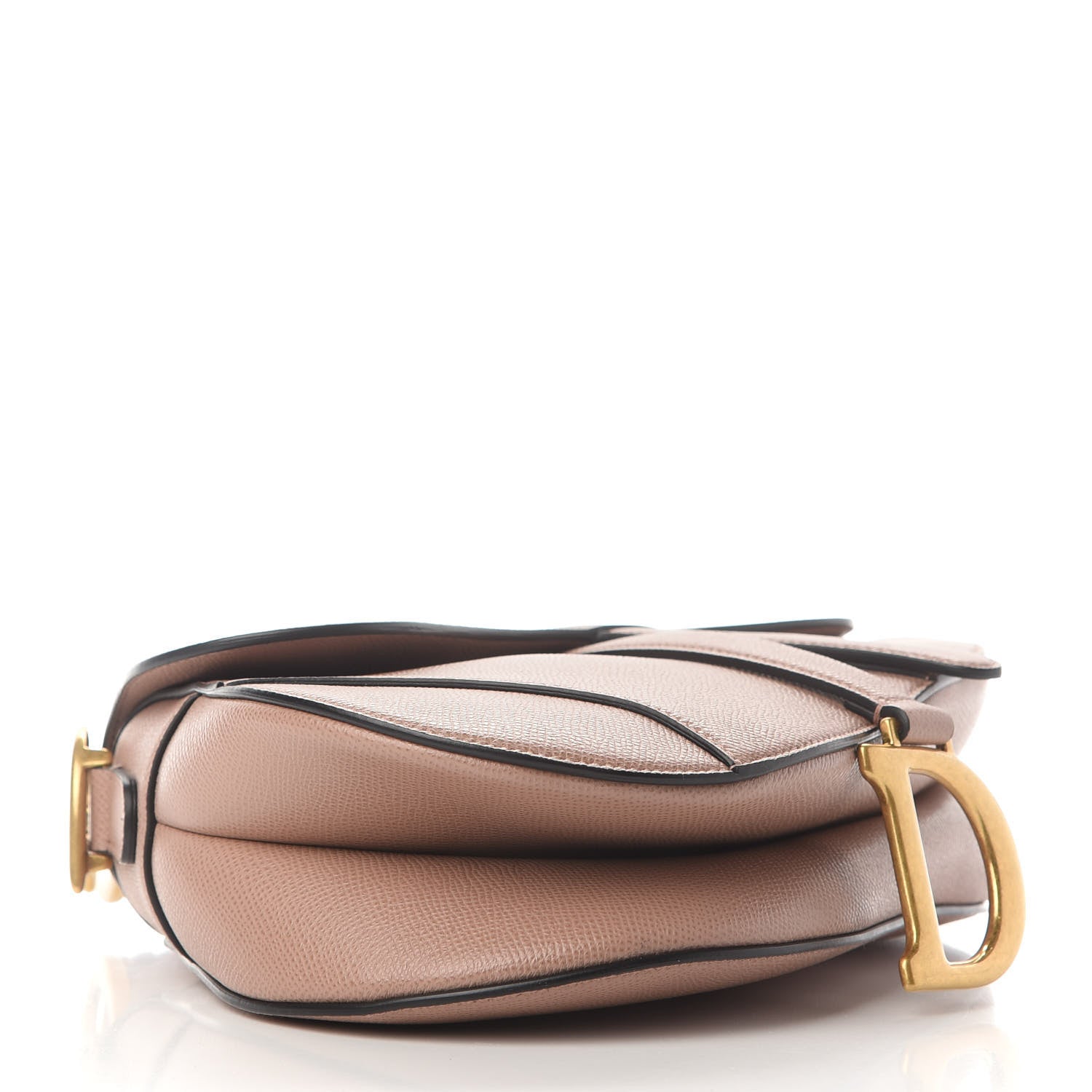 Christian Dior Grained Calfskin Mini Saddle Bag Light Pink 4 of 9