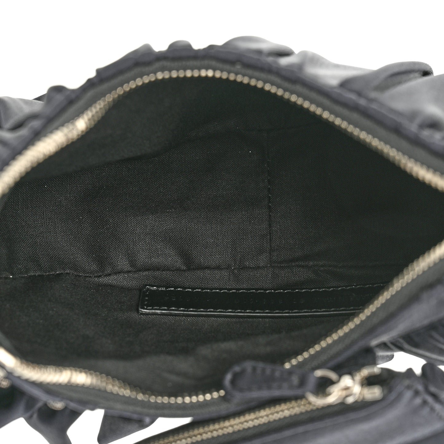 Ruffled Jersey Le Cagole Shoulder Bag XS Black