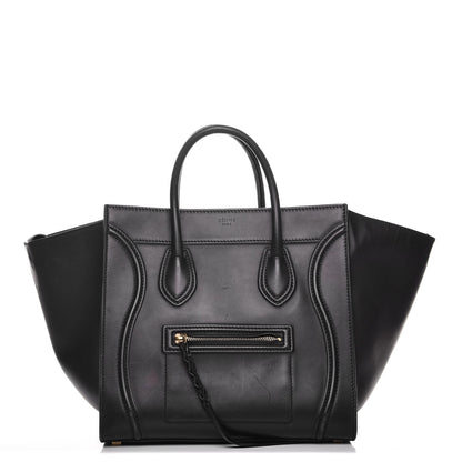Celine Smooth Calfskin Medium Phantom Luggage Black 1 of 11