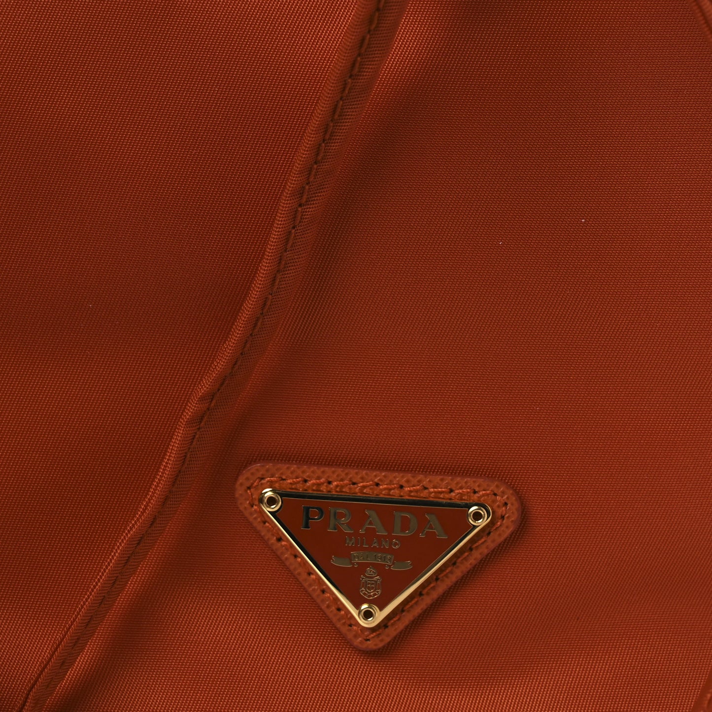 Saffiano Tessuto Nylon Bucket Wristlet Papaya