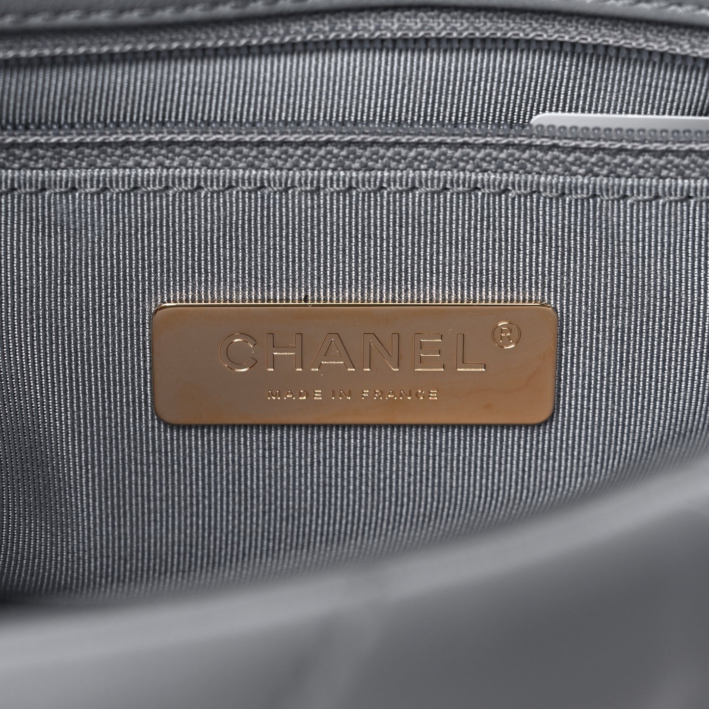 Lambskin Quilted Medium Chanel 19 Flap Grey