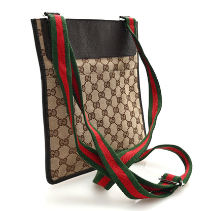Gucci GG Monogram Web Messenger Crossbody Bag Dark Brown 2 of 8