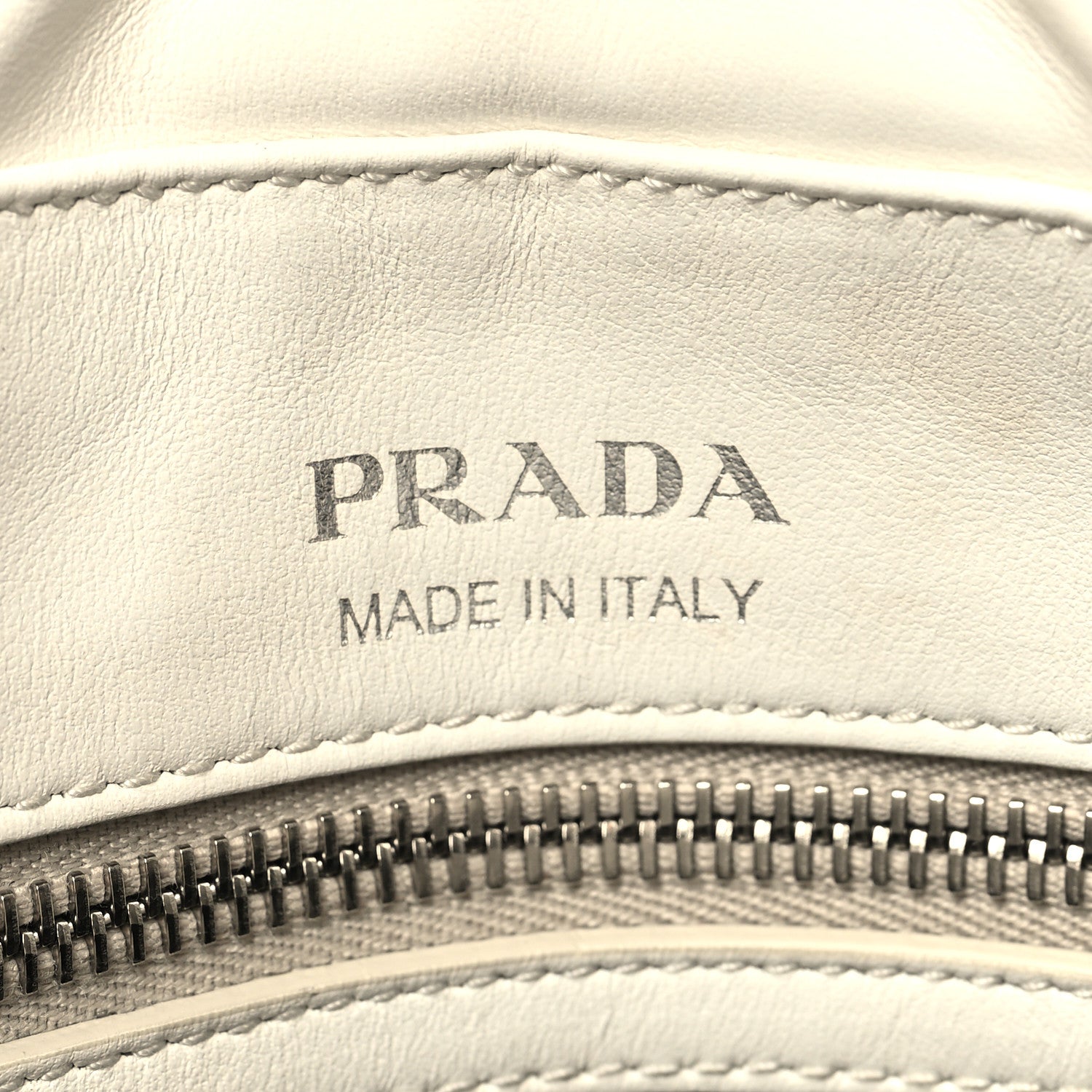 Prada Soft Calfskin Impunture Diagramme Top Handle Crossbody Bag Talco 6 of 11