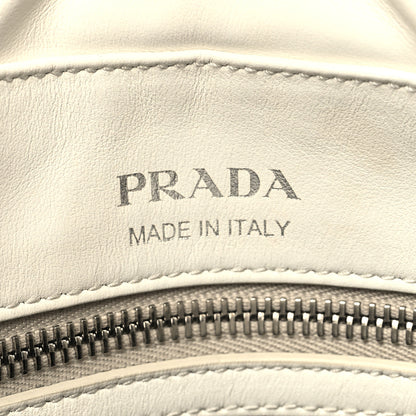 Prada Soft Calfskin Impunture Diagramme Top Handle Crossbody Bag Talco 6 of 11