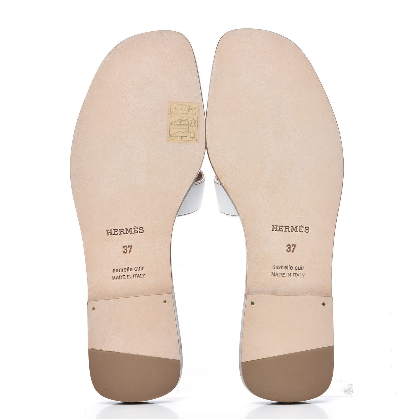 Box Calfskin Oran Sandals 37 White