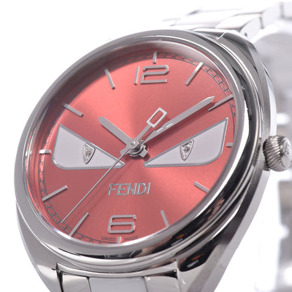Fendi Stainless Steel Ceramic Diamond 34mm Momento Bugs Quartz Watch Orange 9 of 9