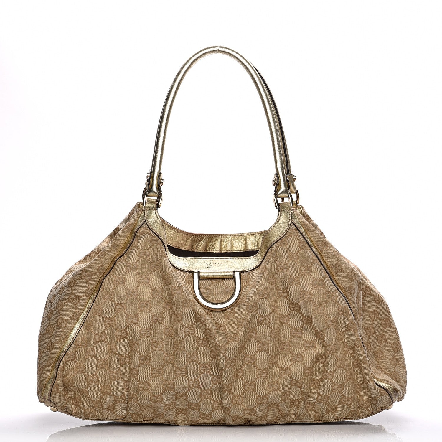 Gucci Monogram Large D Gold Hobo Gold 1 of 13