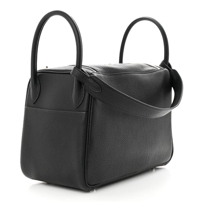 Hermes Taurillon Clemence Lindy 30 Black 3 of 10
