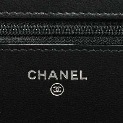 Chanel Calfskin Whipstitch Wallet On Chain WOC Black 5 of 7