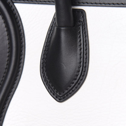 Celine Smooth Calfskin Shrunken Lambskin Mini Bi-Color Luggage Black White 12 of 12