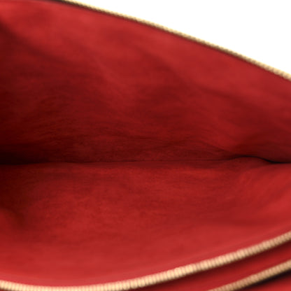 Louis Vuitton Patent Embossed Monogram Lambskin Coussin MM Black Red 5 of 9