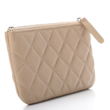 Chanel Caviar Quilted Small Cosmetic Case Beige 3 of 8