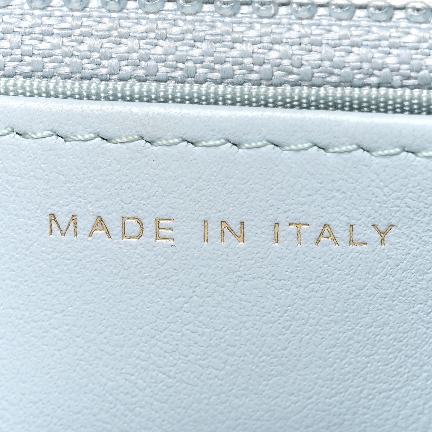 Lambskin Quilted Chanel 19 Wallet On Chain WOC Light Blue