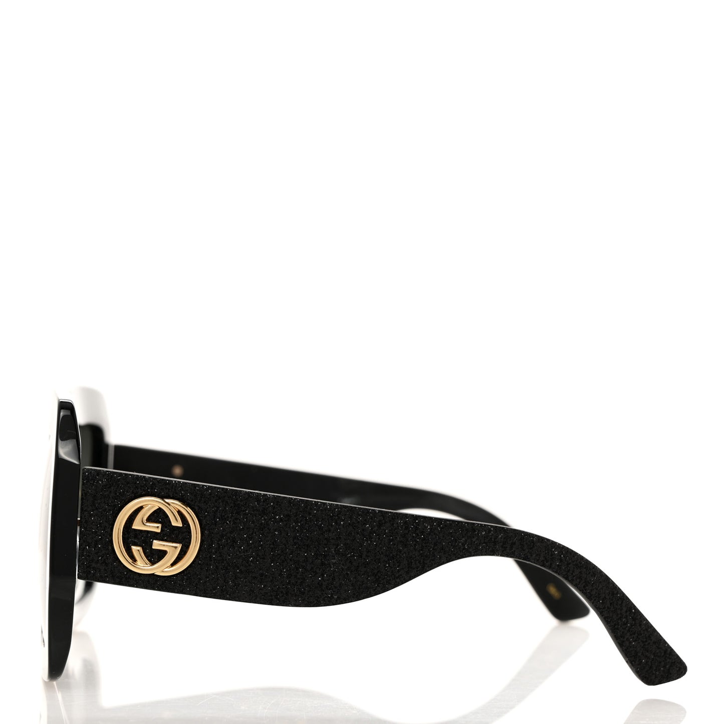 Square Frame Glitter GG0102S Sunglasses Black