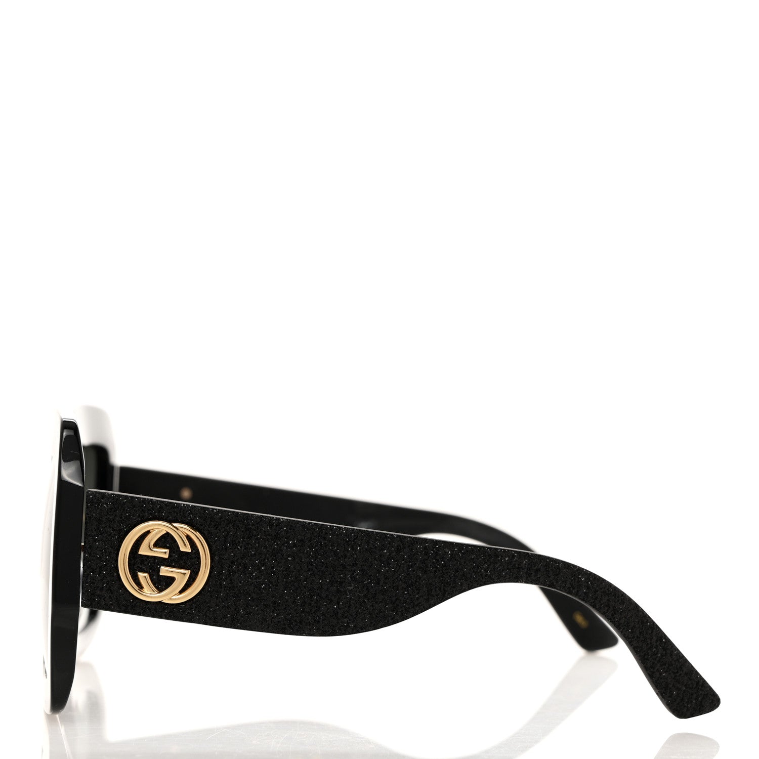 Gucci Square Frame Glitter GG0102S Sunglasses Black 3 of 8