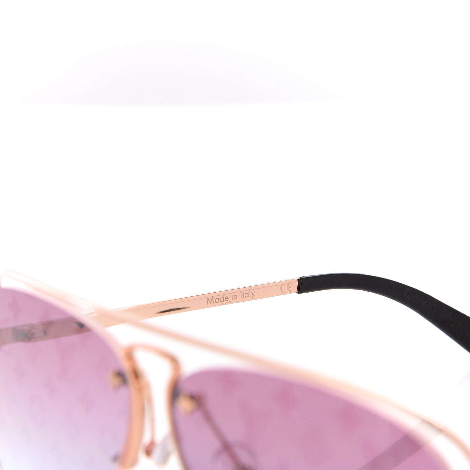 Louis Vuitton Monogram Grease Sunglasses Z1280W Gold 6 of 8