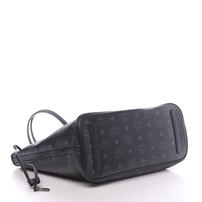 MCM Visetos Medium Liz Reversible Shopper Tote Black 7 of 17