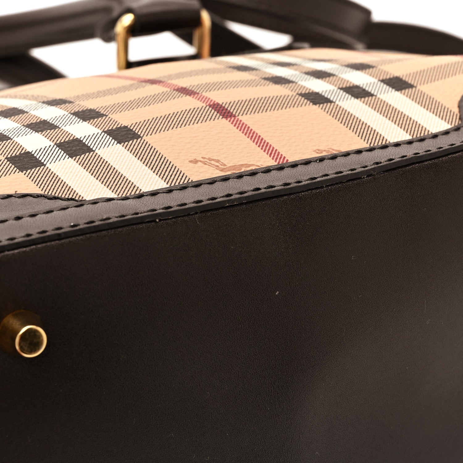 Burberry Haymarket Check Small Orchard Bowling Bag Chocolate 10 of 10