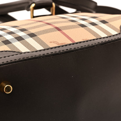 Burberry Haymarket Check Small Orchard Bowling Bag Chocolate 10 of 10