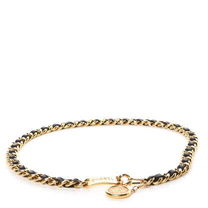 Chanel Lambskin Chain CC Medallion Belt Black Gold 1 of 6
