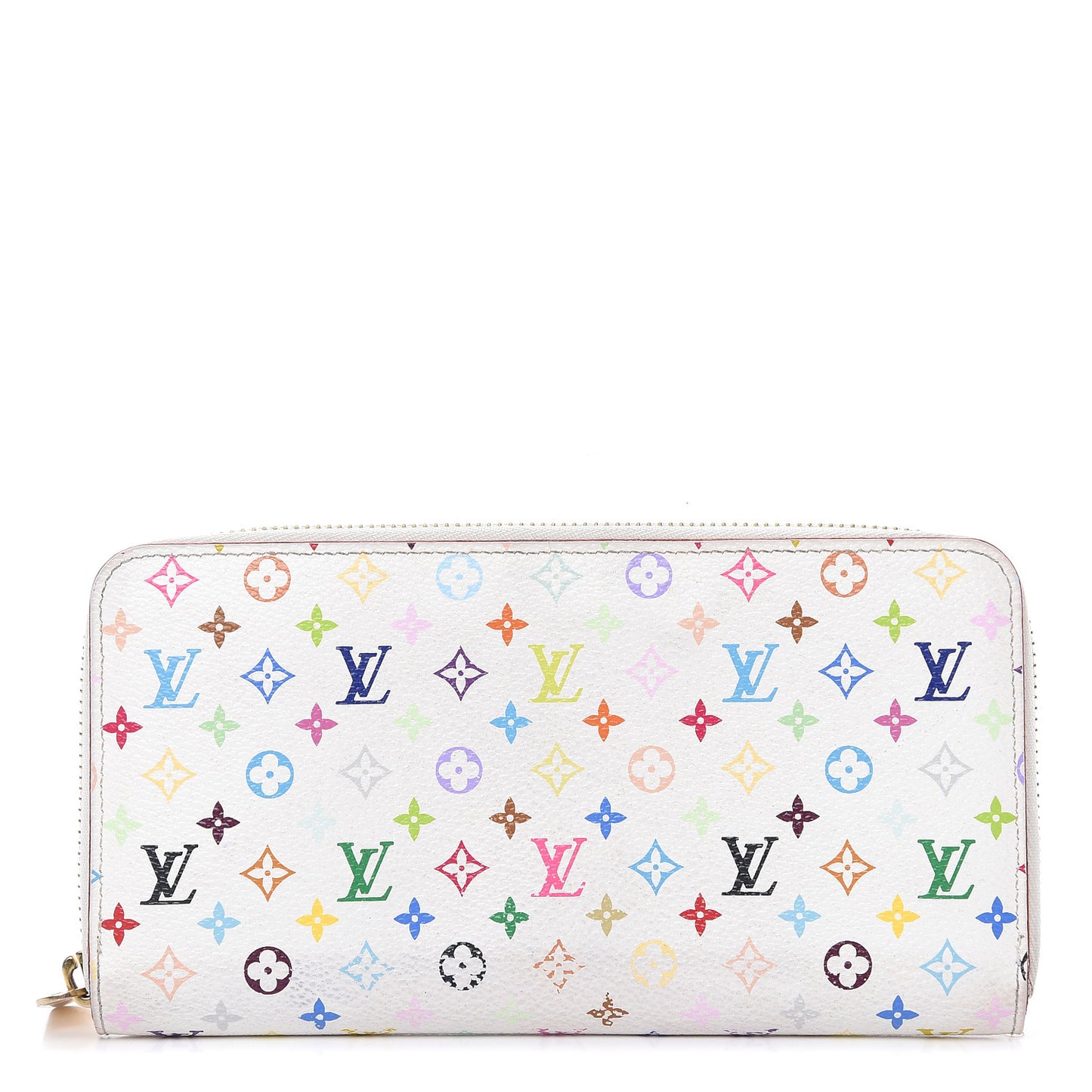 Monogram Multicolor Zippy Wallet White Litchi