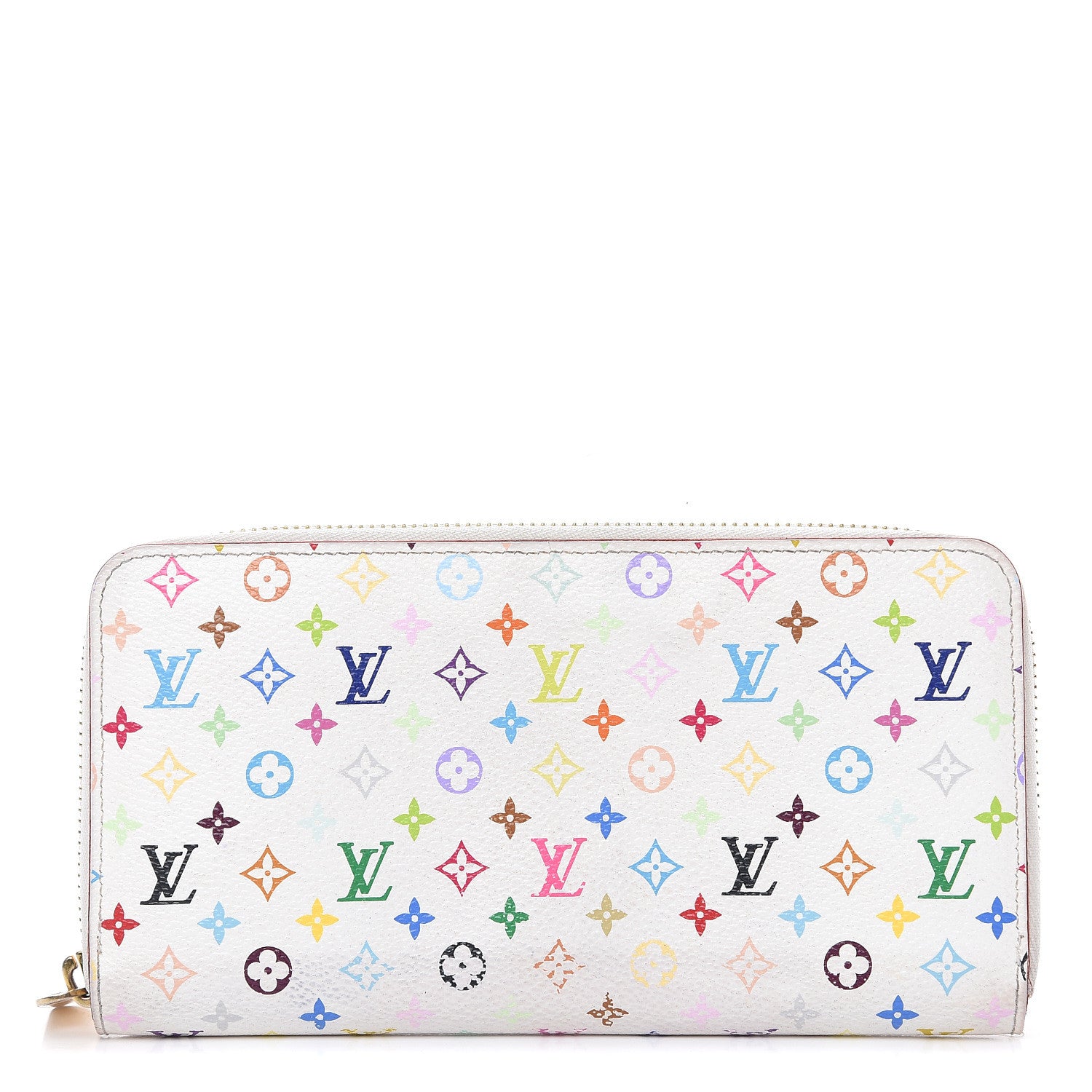Louis Vuitton Monogram Multicolor Zippy Wallet White Litchi 1 of 16