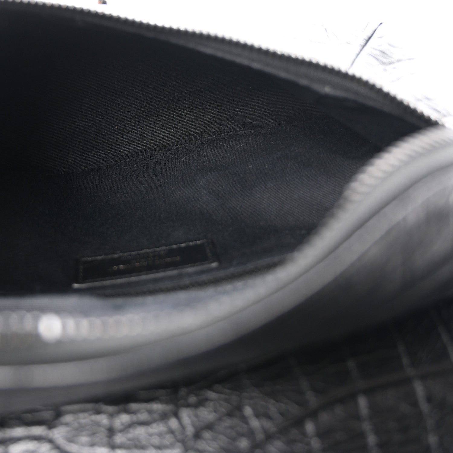 Saint Laurent Crocodile Embossed Calfskin Matelasse Monogram Baby Niki Shoulder Belt Bag Black 5 of 10