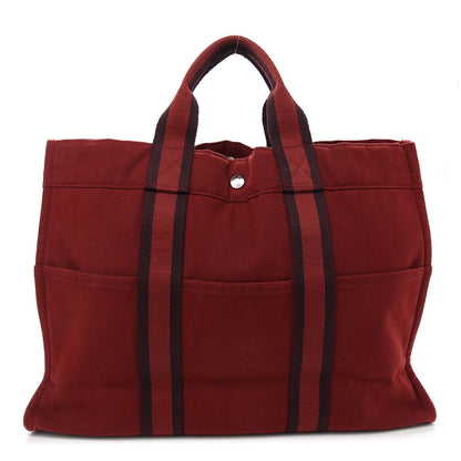 Hermes Canvas Fourre Tout MM Red 1 of 9