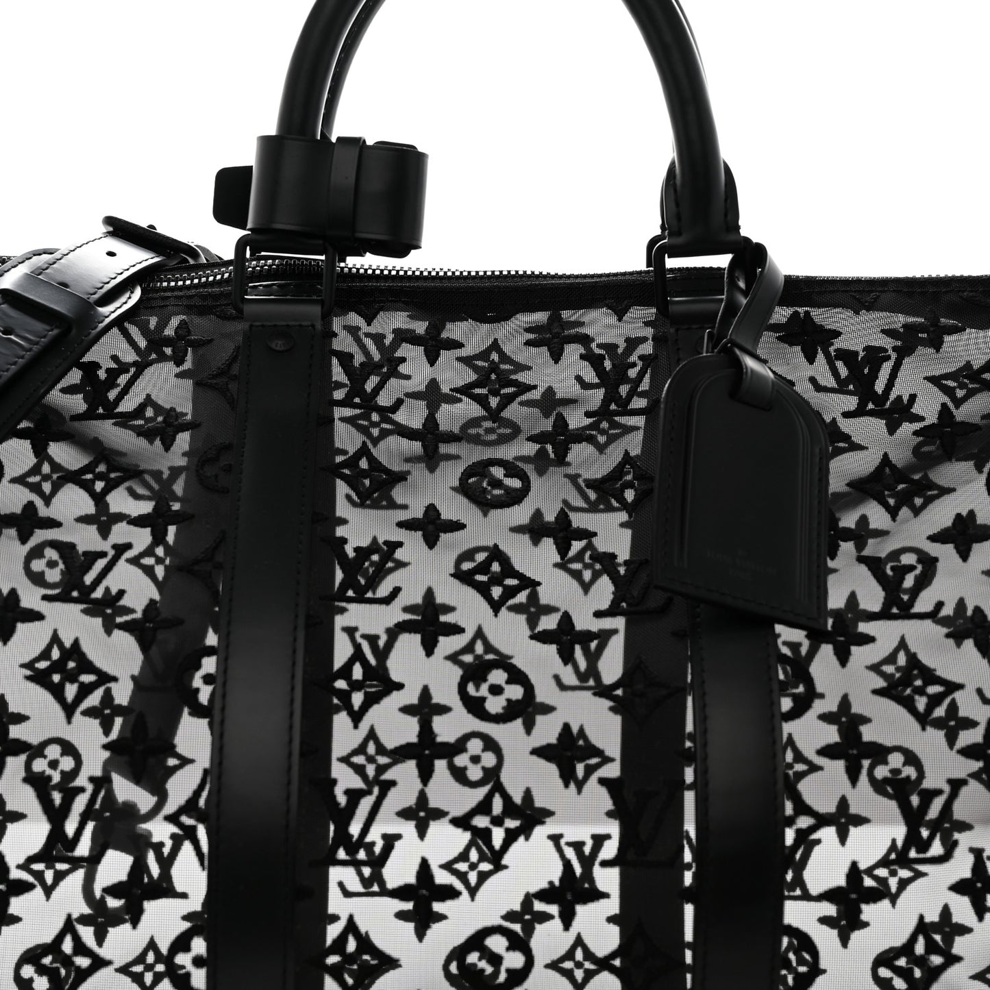 Monogram See Through Keepall Bandouliere 50 Black