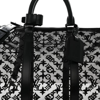 Louis Vuitton Monogram See Through Keepall Bandouliere 50 Black 6 of 18