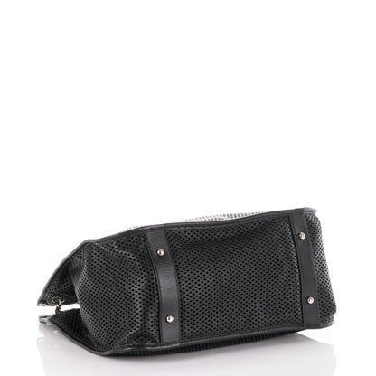 Chanel Calfskin Perforated Up In The Air Tote Black 4 of 7
