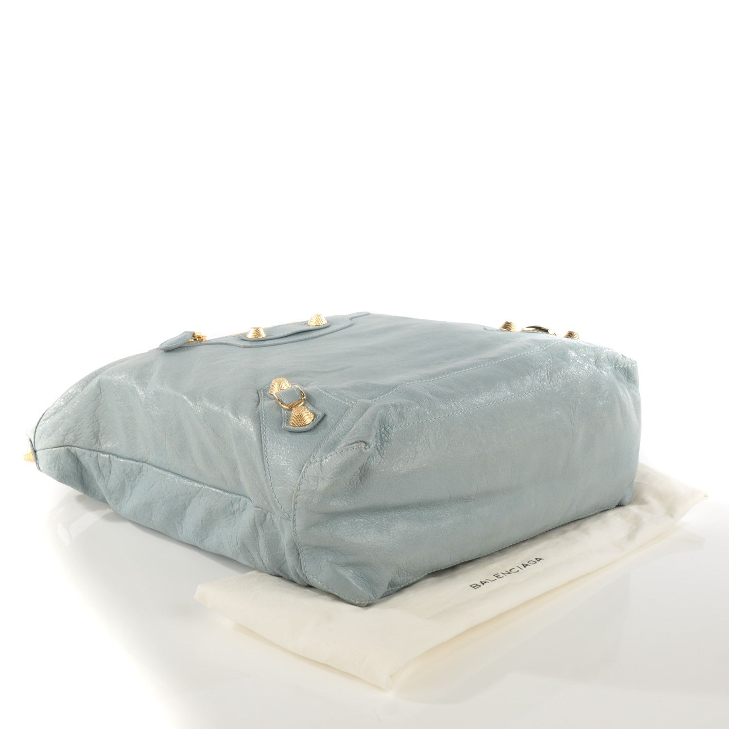 Balenciaga Agneau Giant 12 Gold Hardware Day Hobo Bleu Acier Ciel 4 of 9