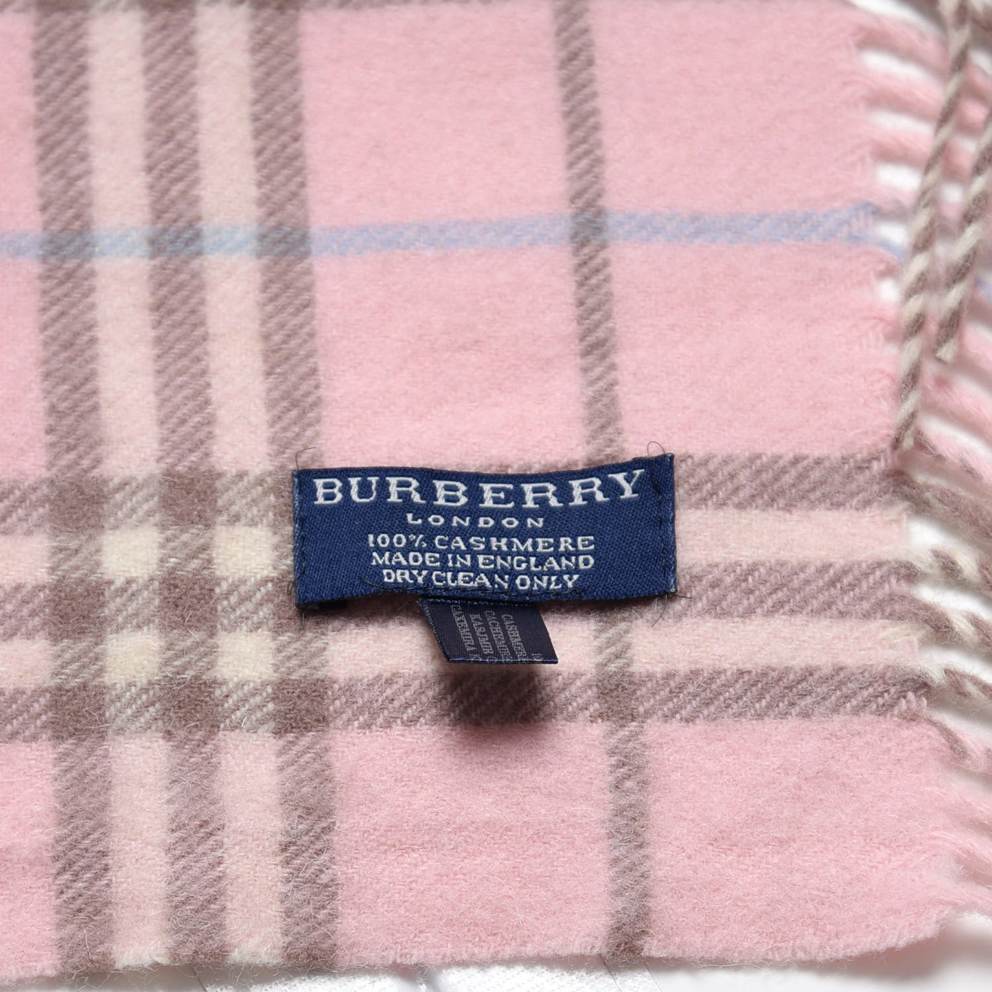 Cashmere Check Happy Fringe Scarf Pink