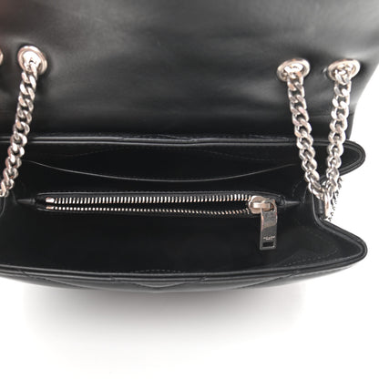 Saint Laurent Calfskin Y Quilted Monogram Small Loulou Chain Satchel Black 5 of 11