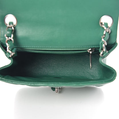 Chanel Lambskin Quilted Mini Square Flap Green 5 of 9